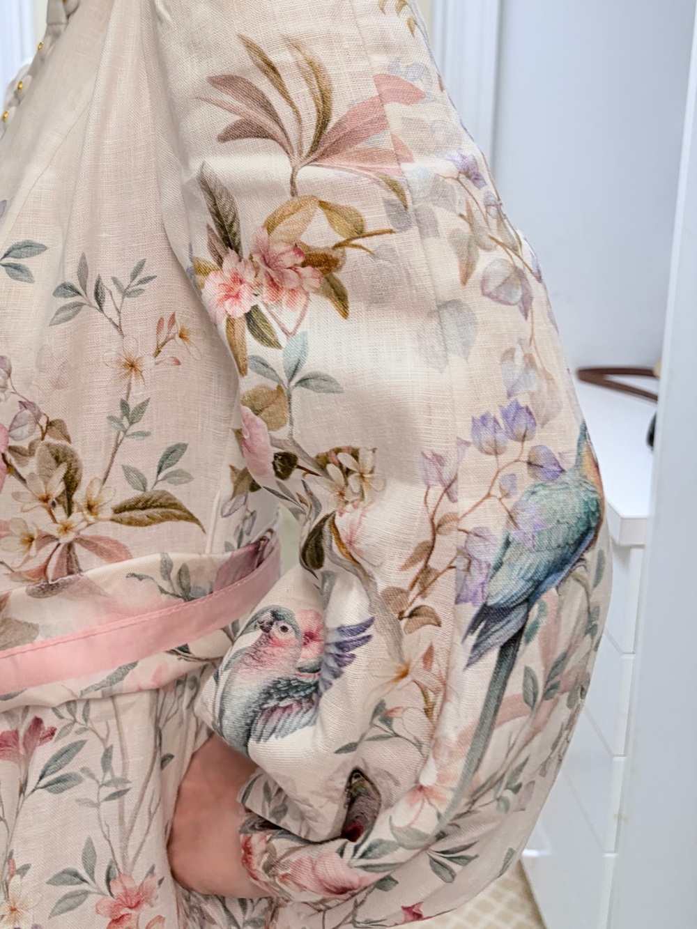 NWOT Zimmermann Floral Print Midi Linen Dress Size AU 0/1/2/3 - Picture 5 of 13